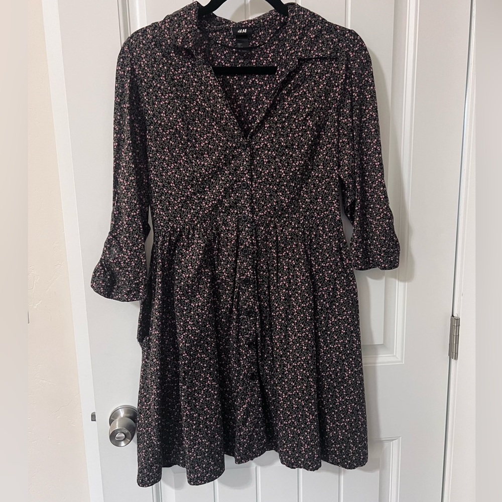 H&M Black Long Sleeve Dress